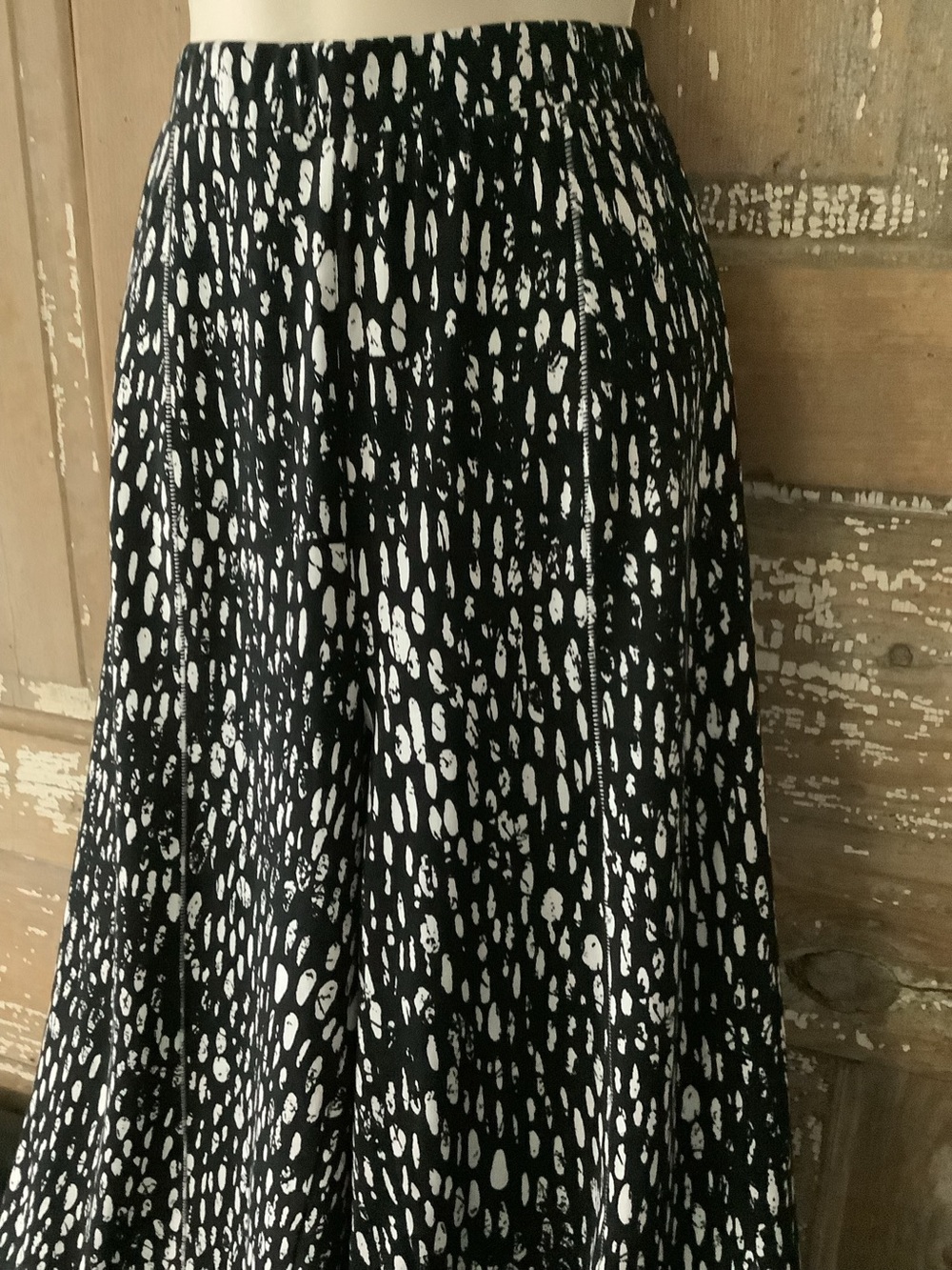 LIV by Habitat Pants Wide Ballon Leg Stretch Medium Black White - Picture 5 of 10